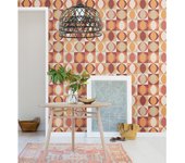 Muestra DIN A4 de Papel pintado vinílico ecológico geométrico estilo retro con textura - Hedron Hall 680629 de GAULAN