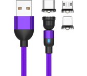 540 Rotate Magnetic USB C IPone Cable Micro USB Cable For iPhone 14 13 X 7 8s Pro Max Samung S20 21 Xiaomi Huawei Charger Cord