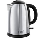 Russell Hobbs Hervidor de Agua Eléctrico Victory - 1,7 litros, 2400 W, filtro extraíble, zona de ebullición rápida, base de 360°, indicador del nivel de agua, acero inoxidable, plata, 23930-70