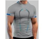 Stylish Gym Workout Compression Shirts for Men Athletic Quick Dry Tshirt Tees Running Undershirts Summer Short Sleeve Rash Guard