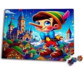 MERCHANDMANIA PUZZLE TAMAÑO APROX. A3 DE 252 PIEZAS pinocho muñeco niño madera cuento infantil rompecabezas puzle para adulto