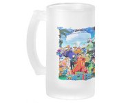 MERCHANDMANIA JARRA CERVEZA CRISTAL one piece temporada saga isla egghead futurista esmerilada esmerilado 500ml
