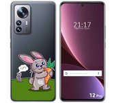 Funda Silicona Transparente para Xiaomi 12 Pro 5G diseño Conejo Dibujos