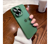 Translucent Ultra Thin Matte Case For iPhone 15 14 13 12 11 Pro Max Metal Glass Camera Protector Ring Hard Cover