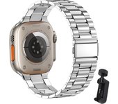 Stainless Steel Strap For Apple Watch Ultra 2 Band 49mm smart watch Metal Bracelet iwatch 9 8 7 6 3 SE 45mm 41mm 38mm 40mm 44mm