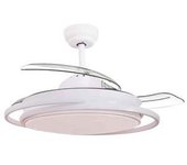 Gsc Evolution Ventilador Techo Bauala Ø107 DC Blanco - Luz CCT Regulable y Mando