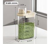 Tarro sellado portátil de grano y multigrano, caja de almacenamiento de cocina, Cubo de arroz transparente para comida de gato y mascota, tarro de almacenamiento de té y aperitivos