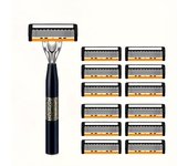 Razor Classic 6 Layer Safety Razor for Mens Shaving&Womens Hair Removal Shaving Blades Manual Shaver