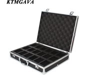 10/12/18 Grid Aluminum Alloy Black Watch Storage Box Jewelry Collection Box Portable Large Capacity Watch Box Quality Gift Box