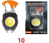 Lots 10pcs Mini Flashlight Emergency Light Portable COB Work LED Keychain Rechargeable with Magnetic