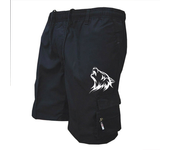 Mens Elastic Waist Cargo Work Pants Long Shorts Outdoor Bottoms Half Trousers