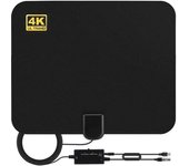 Potente Antena TV Interior TNT HD - APERIL - Modelo DTA100 - Amplificador de Señal - TV 4K 1080p Ultra HD
