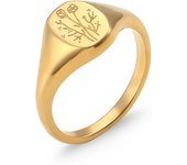 E.B.belle 18K chapado en oro flores silvres té girasol lavanda sin desvanecimiento anillos acero inoxidable mujer