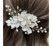 Shell Wedding Hair Combs Women Headbands Accessories Crystal Pearls Weave Flower Bridal Headpiece Clip Bride Jewelry Gift