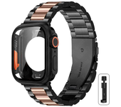 Change to Ultra Case+Band For Apple Watch 46mm 44 42mm 45mm Metal Stainless Steel strap for iWatch series Series 10 9 8 7 6 SE 5