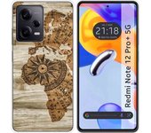 Funda Silicona para Xiaomi Redmi Note 12 Pro+ Plus 5G diseño Madera 07 Dibujos