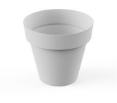 PLASTIKEN Maceta Redonda Serie Tes 38cm Blanca 8638-BLA
