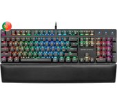 Mars gaming mk5 teclado mecanico rgb - 435x129x37mm - switches outemu sq - diseño gaming solido - iluminacion full rgb - reposamuñecas acolchado - software de control profesional - portugues - color negro
