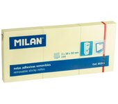 MILAN 3 Blocs de 100 notas adhesivas 38 x 50 mm