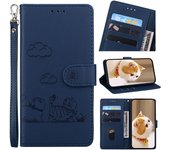 Cute Cats Kitty For Motorola Moto G54 g85 G84 G64 5G G34 G35 G52 g42 G50 4G 5G Case Flip Leather Card Slots Stand Cover Strap