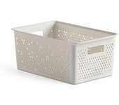 Tatay Caja Organizadora Rectangular 4L Bohol, de Polipropileno, Libre de BPA, Plástico 100% Reciclado. Blanco. Medidas 17 x 27 x 11,5 cm, almacenaje, ropa, accesorios, complementos, papelería, escritorio, baño, productos, hogar, oficina, escolar, caja