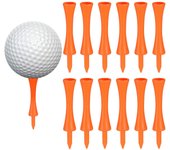 100 Camisetas De Golf de plástico de 70mm, camisetas de Golf de Castillo duraderas, ajustadas para Conductor de golf, camisetas de Práctica de golf y Bolas de plástico de golf (Naranja)
