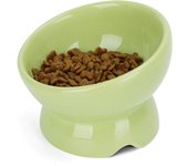 Nobleza - Comedero Cerámica para Gatos, Comedero para Gatos Elevado con Inclinación de 15°, Reducir la Presión del Cuello y Prevenir los Vómitos, Comedero Gato para Gatos y Cachorros