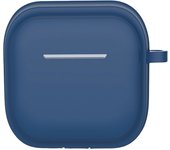 Transparent Protective Case Cover Shockproof TPU Soft Skin Case Cover with Carabiner Transparent Case for Apple Airpods 4 (2024)