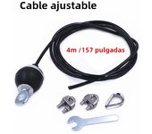 2.5M 3M 4M Fitness Pulley Replacement Cable Thick 5mm Heavy Duty Steel Wire Rope Home Gym Cable Pulley Machine Accessories