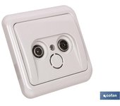 Toma tv/radio empotrar blanco modelo pacific