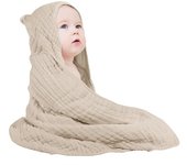 Toalla de baño con capucha de 6 capas, hilo de algodón para bebé, manta gruesa absorbente, toalla de baño para niños, artículos de tocador