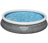 Bestway Piscina Hinchable Adulto Aro Ratan con Depurador 475x84 cm Jardin 57313
