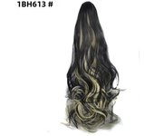 18Inch Long Synthetic Ponytail Grab Clip Curly Wavy Clip in Hairpiece Ponytail Hair Extensions for Women