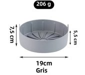 AirFryer Silicone Pot Square  Air Fryers Oven Baking Tray Bread Fried Chicken Pizza Basket Mat Replacemen Grill Pan Accessories
