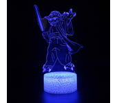 Anime Yoda Baby 3D Lamp LED Illusion Night Light Color Changing Lampara for Kids Bedroom Decor Nightlight Manga Groot Table lamp