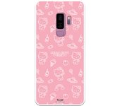 Funda original compatible con Samsung Galaxy S9 Plus - Hello Kitty patron sobre rosa