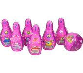 Juego de Bolos Soft Wings, color rosa (3776) + REGALO DIANA  VELCRO Bolos blanditos con dos pelotas. Perfectos para el desarrollo de la psicomotricidad infantil. Divertidos y seguros. Calidad a buen precio. De acuerdo a la normativa CE. +3 años