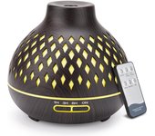 Humidificador de aire ultrasónico eléctrico de 400 ml, control remoto, difusor de aromaterapia con apagado automático sin agua