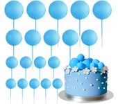 20 Pcs Ball Cake Topper Decorations Mini Balloons Cake Topper Sticks Orange Balls for Wedding Birthday Aniversary Cake Decoratio