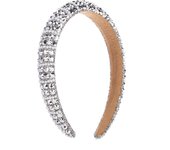 Korean Version Rhinestone Fine Edged Sponge Hair Band Baroque Crystal Pearl Women's Gorgeous Headband