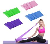 Set de 4 Bandas Elástica para Yoga, Pilates, Rehabilitación y Entrenamiento de Fuerza