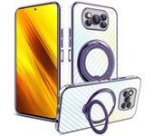 Funda De Soporte de Anillo Magnético Transparente Para Xiaomi Poco X3 Pro