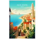 Spain Travel Poster Paris Gran Canaria Barcelona Madrid Granada Landscape Canvas Print Painting Wall Art Picture Room Home Decor