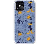 Funda original compatible con iPhone 12 o 12 Pro con un diseño de Pato Lucas Fondo Azul
