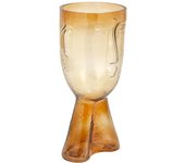 JARRON CARA VIDRIO AMBAR DECORACION HM843372 FIJALO
