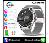 Reloj inteligente con seguimiento GPS para hombre, dispositivo resistente al agua de 2024 pulgadas, HD, Bluetooth, llamadas, 1,85 mAh, 3ATM, deportivo, Fitness, novedad de 710