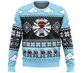 Chibi Christmas Muzan Kibutsuji Demon Slayer Ugly Christmas Sweater Christmas Sweater Gift Santa Claus Pullover 3D Sweatshirt