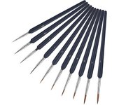 Pinceles para pintar acrílicos con detalles, pinceles de pintura fina, pinceles para figuras, pinceles de modelado, pinceles de acuarela, Ideal, 10 Uds.