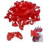 50 piezas de pollo gafas de Ojo de pollo anti-picotear plástico pollo anti-picotear gafas sin perno equipo de granja de aves de corral para la gallina