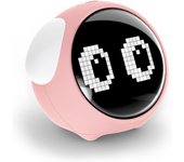 Reloj despertador para niños, configuración de alarma dual, luz nocturna de brillo ajustable, activado por voz, detección de temperatura, reloj